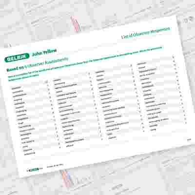 John Yellow Page 10 Showcase Belbin Team Role Report