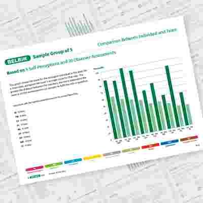 Sample Team Comparison Between Individual And Team Report Page