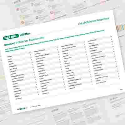 Belbin Individual Report List Of Observer Responses Showcase