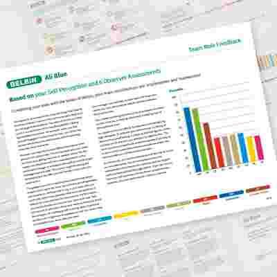Belbin Individual Report Team Role Feedback Showcase