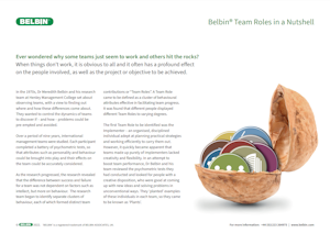 Belbin Team Roles In A Nutshell 2024